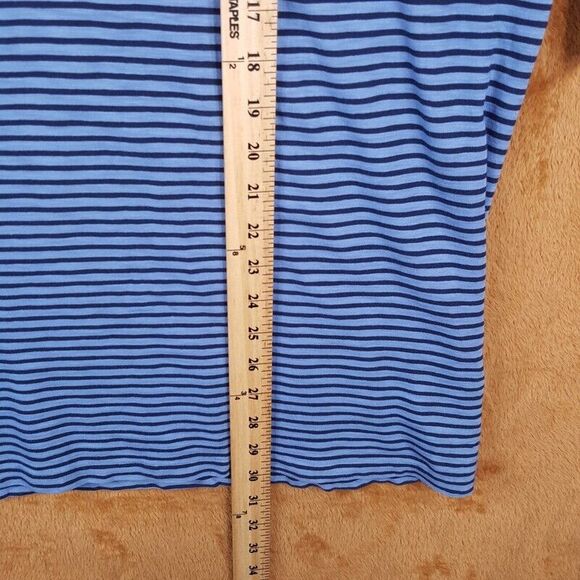 VELVET GRAHAM SPENCER Mens Shirt XL Blue Stripe Pullover Crew Pocket Tee JEREMY - Picture 8 of 9